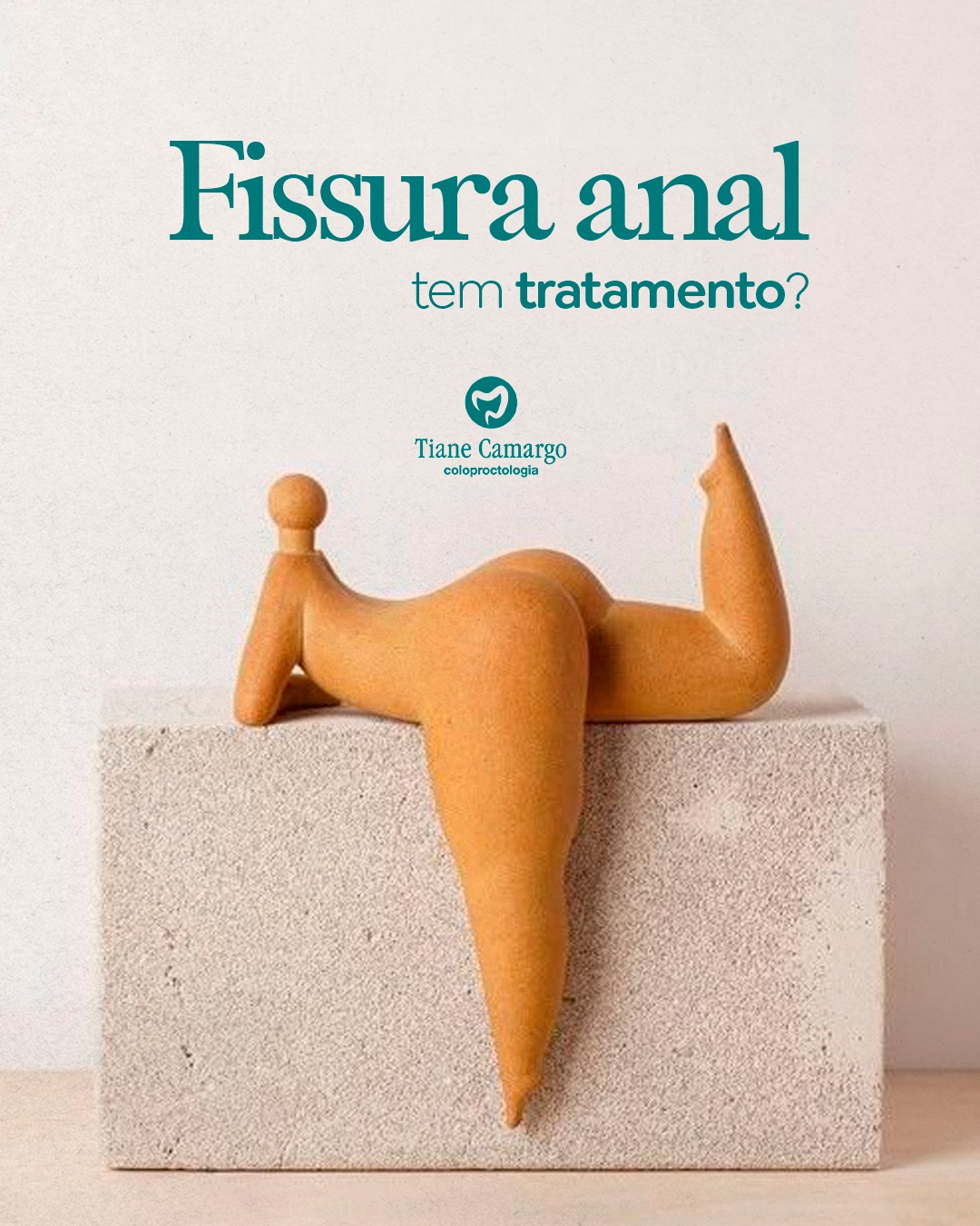Arte com o tema fissura anal tem tratamento