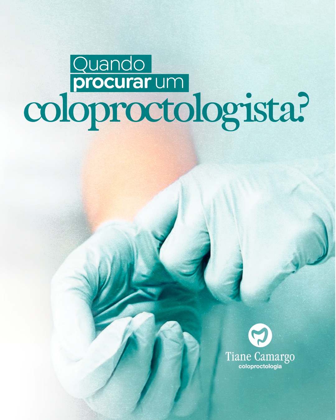 Arte editorial com a pergunta sobre quando procurar um coloproctologista